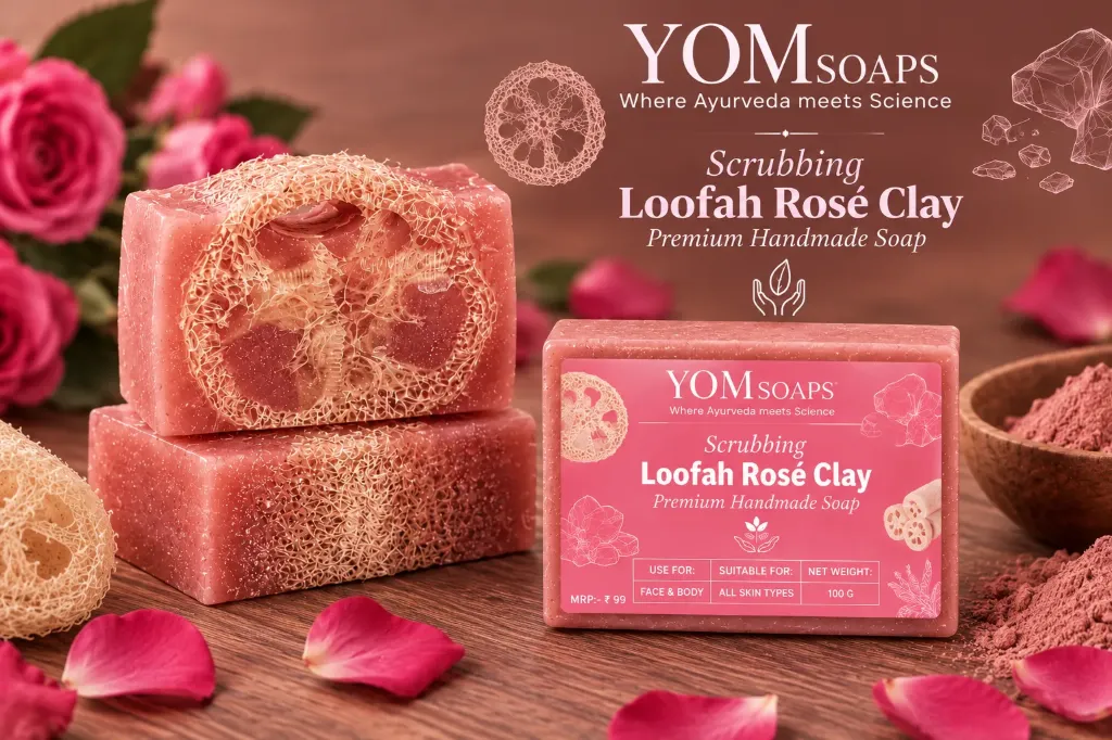 Loofah Rose Clay Soap | 100 G