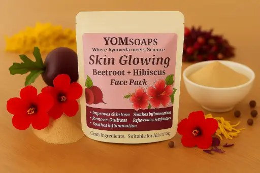 Skin Glowing Face Pack – Beetroot + Hibiscus (75g)